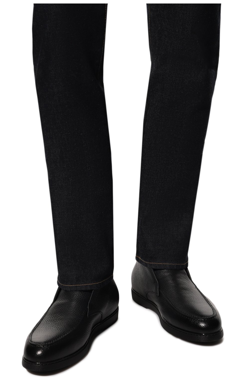 Мужские кожаные ботинки DOUCAL'S темно-синего цвета, арт. DU2654ED0-UM019NB00 | Фото 3 (Длина стельки: 28,5, 28,9, 27,6, 31,7, 26, 27, 28,2; Материал внешний: Кожа; Материал утеплителя: Натуральный мех; Мужское Кросс-КТ: Ботинки-обувь, зимние ботинки; ширина носка стельки: 9, 9,1, 9,2, 9,3; высота каблука: 2,6, 2,7; толщина подошвы: 1,8)