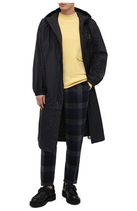 Мужские шерстяные брюки KENZO темно-серого цвета по цене 34100 руб., арт. FA65PA5001RG | Фото 2 Мужские шерстяные брюки KENZO темно-серого цвета, арт. FA65PA5001RG | Фото 2 (Материал внешний: Шерсть, Синтетический материал; Материал подклада: Хлопок; Длина (брюки, джинсы): Стандартные; Случай: Повседневный; Стили: Кэжуэл)