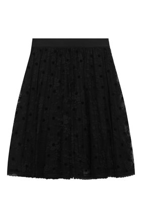 Детская юбка ERMANNO SCERVINO черного цвета по цене 22250 руб., арт. 47I GN04 PIZ/4-8 | Фото 2 Детская юбка ERMANNO SCERVINO черного цвета, арт. 47I GN04 PIZ/4-8 | Фото 2