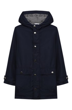 Детского ветровка с капюшоном DOLCE & GABBANA темно-синего цвета по цене 42750 руб., арт. L4JB1U/G7XBQ/8-14 | Фото 1 Детского ветровка с капюшоном DOLCE & GABBANA темно-синего цвета, арт. L4JB1U/G7XBQ/8-14 | Фото 1