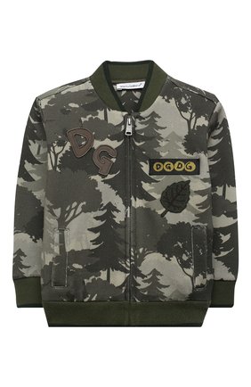 Детский хлопковый бомбер DOLCE & GABBANA хаки цвета по цене 27250 руб., арт. L1JW0T/G7XLJ | Фото 1 Детский хлопковый бомбер DOLCE & GABBANA хаки цвета, арт. L1JW0T/G7XLJ | Фото 1 (Рукава: Длинные; Материал внешний: Хлопок; Региональные ограничения белый список (Axapta Mercury): RU; Ростовка одежда: 12 мес | 80 см, 18 мес | 86 см, 24 мес | 92 см, 3 мес | 62 см, 6 мес | 68 см, 9 мес | 74 см)