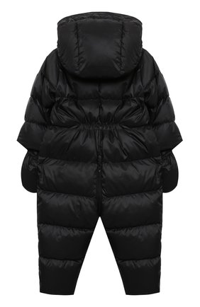 Детского пуховый комбинезон BURBERRY черного цвета по цене 32300 руб., арт. 8014131/1M-9M | Фото 2 Детского пуховый комбинезон BURBERRY черного цвета, арт. 8014131/1M-9M | Фото 2