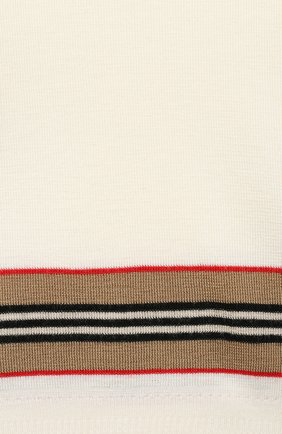 Детский шерстяной пуловер BURBERRY белого цвета по цене 22300 руб., арт. 8033059 | Фото 3 Детский шерстяной пуловер BURBERRY белого цвета, арт. 8033059 | Фото 3