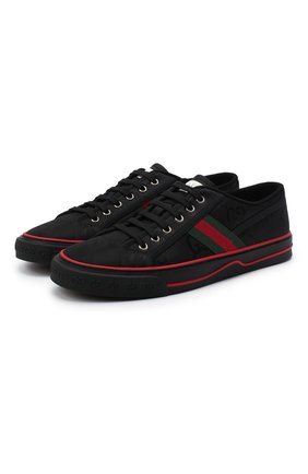 Мужские текстильные кеды tennis 1977 GUCCI черного цвета по цене 50600 руб., арт. 628709/H9H70 | Фото 1 Мужские текстильные кеды tennis 1977 GUCCI черного цвета, арт. 628709/H9H70 | Фото 1