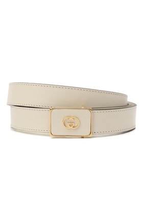 Женский кожаный ремень GUCCI белого цвета по цене 23300 руб., арт. 636886/0YA0G | Фото 1 Женский кожаный ремень GUCCI белого цвета, арт. 636886/0YA0G | Фото 1