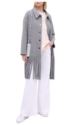Женская кашемировая футболка EXTREME CASHMERE светло-розового цвета по цене 25900 руб., арт. 064/TSHIRT | Фото 2 Женская кашемировая футболка EXTREME CASHMERE светло-розового цвета, арт. 064/TSHIRT | Фото 2