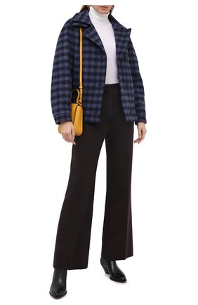 Женская шерстяная куртка KENZO синего цвета по цене 73100 руб., арт. FA62MA0389CA | Фото 2 Женская шерстяная куртка KENZO синего цвета, арт. FA62MA0389CA | Фото 2