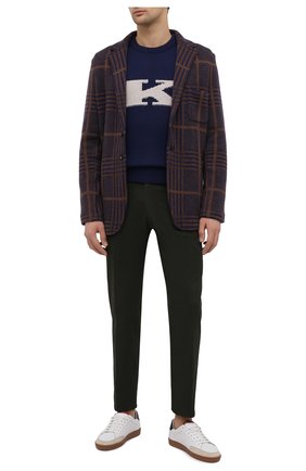 Мужской кашемировый свитер KITON синего цвета по цене 249000 руб., арт. UK1226 | Фото 2 Мужской кашемировый свитер KITON синего цвета, арт. UK1226 | Фото 2