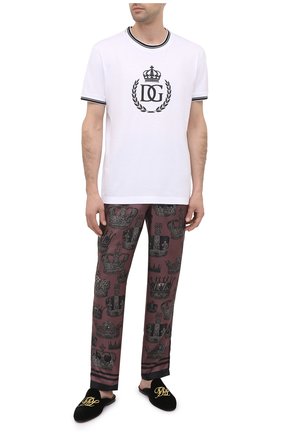 Мужские шелковые домашние брюки DOLCE & GABBANA бордового цвета по цене 96900 руб., арт. GYB0HT/FI101 | Фото 2 Мужские шелковые домашние брюки DOLCE & GABBANA бордового цвета, арт. GYB0HT/FI101 | Фото 2