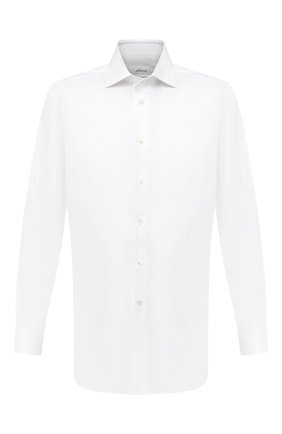 Мужская хлопковая сорочка BRIONI белого цвета по цене 55050 руб., арт. RCB10M/P7003 | Фото 1 Мужская хлопковая сорочка BRIONI белого цвета, арт. RCB10M/P7003 | Фото 1