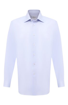 Мужская хлопковая сорочка BRIONI голубого цвета по цене 55400 руб., арт. RCA20M/P7003 | Фото 1 Мужская хлопковая сорочка BRIONI голубого цвета, арт. RCA20M/P7003 | Фото 1 (Материал внешний: Хлопок; Длина (для топов): Стандартные; Рукава: Длинные; Мужское Кросс-КТ: Сорочка-одежда; Случай: Формальный; Принт: Однотонные; Стили: Классический; Манжеты: На пуговицах; Воротник: Кент; Региональные ограничения белый список (Axapta Mercury): RU)