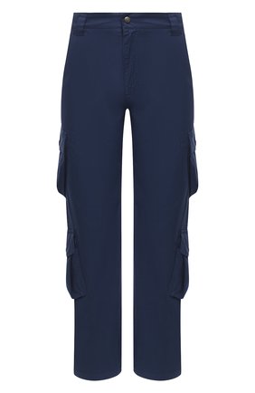 Мужские хлопковые брюки-карго KENZO темно-синего цвета, арт. FA65PA2301ND | Фото 1 (Длина (брюки, джинсы): Стандартные; Материал внешний: Хлопок; Силуэт М (брюки): Карго; Случай: Повседневный; Стили: Бохо)