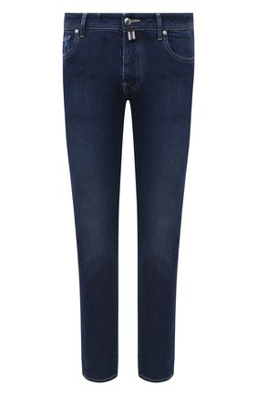 Мужские джинсы VILEBREQUIN темно-синего цвета, арт. VBMP0001-01357-W1 | Фото 1 (Материал внешний: Хлопок, Деним; Длина (брюки, джинсы): Стандартные; Силуэт М (брюки): Прямые; Стили: Кэжуэл; Кросс-КТ: Деним)