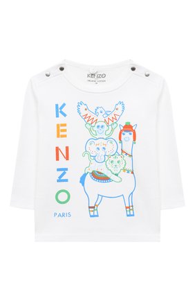 Детский хлопковый лонгслив KENZO разноцветного цвета по цене 4840 руб., арт. KR10503 | Фото 1 Детский хлопковый лонгслив KENZO разноцветного цвета, арт. KR10503 | Фото 1