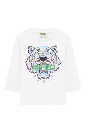 Детский хлопковый лонгслив KENZO разноцветного цвета по цене 4840 руб., арт. KR10587 | Фото 1 Детский хлопковый лонгслив KENZO разноцветного цвета, арт. KR10587 | Фото 1