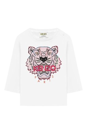 Детский хлопковый лонгслив KENZO разноцветного цвета по цене 5470 руб., арт. KR10087 | Фото 1 Детский хлопковый лонгслив KENZO разноцветного цвета, арт. KR10087 | Фото 1