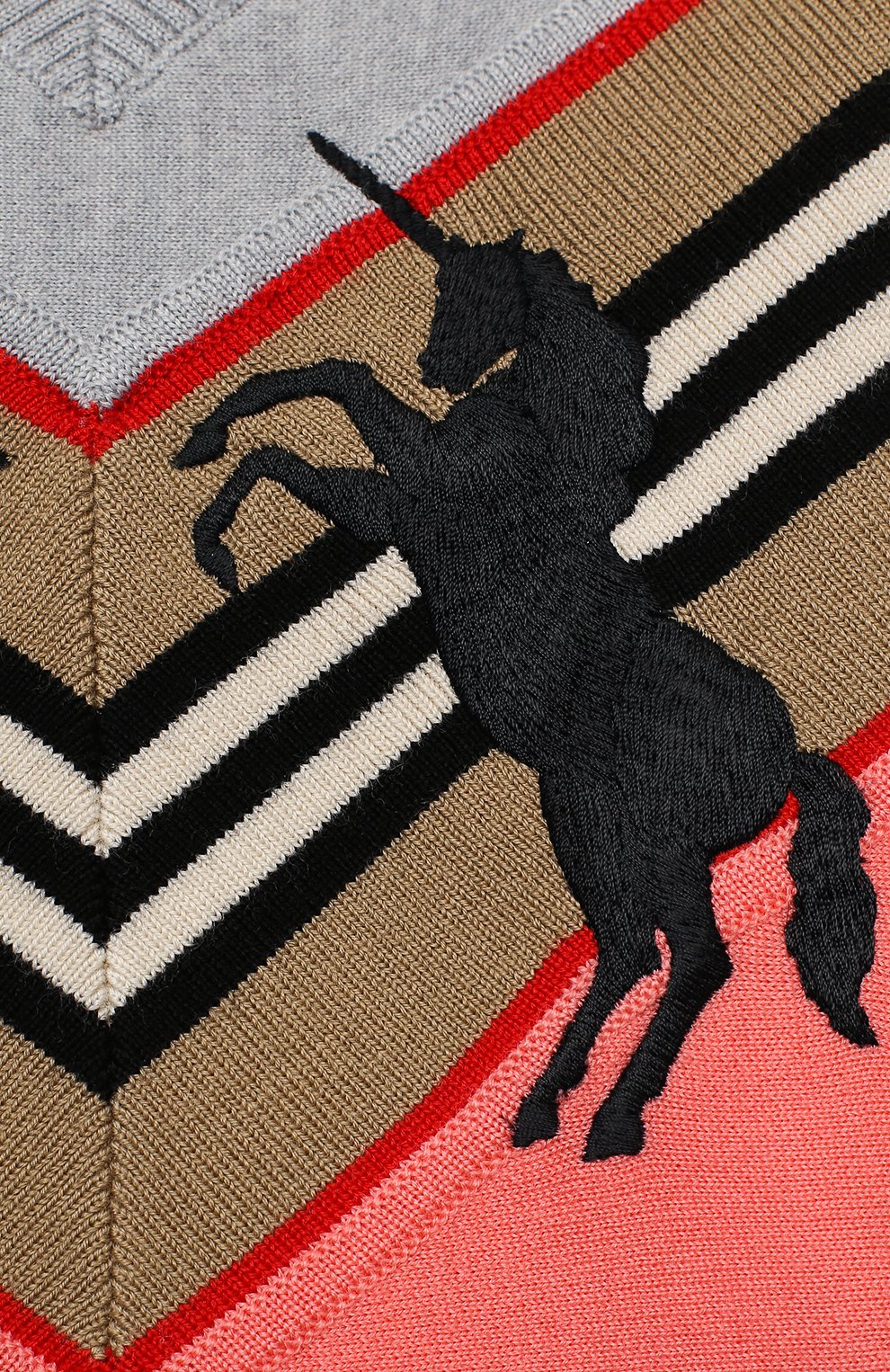 Детский шерстяной пуловер BURBERRY разноцветного цвета по цене 32300 руб., арт. 8032584 | Фото 3 Детский шерстяной пуловер BURBERRY разноцветного цвета, арт. 8032584 | Фото 3