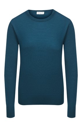 Женский шерстяной пуловер DRIES VAN NOTEN бирюзового цвета по цене 37250 руб., арт. 202-11293-1700 | Фото 1 Женский шерстяной пуловер DRIES VAN NOTEN бирюзового цвета, арт. 202-11293-1700 | Фото 1