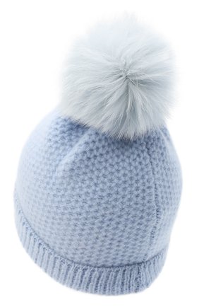 Детского кашемировая шапка GIORGETTI CASHMERE голубого цвета по цене 11750 руб., арт. MB1695/V0LPE/12A | Фото 2 Детского кашемировая шапка GIORGETTI CASHMERE голубого цвета, арт. MB1695/V0LPE/12A | Фото 2 (Материал: Текстиль, Кашемир, Шерсть)