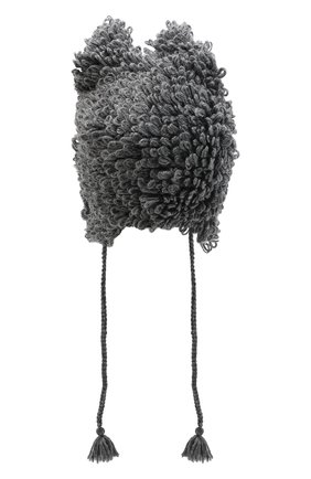 Детского шерстяная шапка DOLCE & GABBANA темно-серого цвета, арт. LBKH53/JAVYT | Фото 2 (Материал: Текстиль, Шерсть, Синтетический материал)