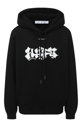 Женский хлопковое худи OFF-WHITE черного цвета по цене 52400 руб., арт. 0WBB032F20JER0011001 | Фото 1 Женский хлопковое худи OFF-WHITE черного цвета, арт. 0WBB032F20JER0011001 | Фото 1