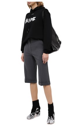 Женский хлопковое худи OFF-WHITE черного цвета по цене 52400 руб., арт. 0WBB032F20JER0011001 | Фото 2 Женский хлопковое худи OFF-WHITE черного цвета, арт. 0WBB032F20JER0011001 | Фото 2