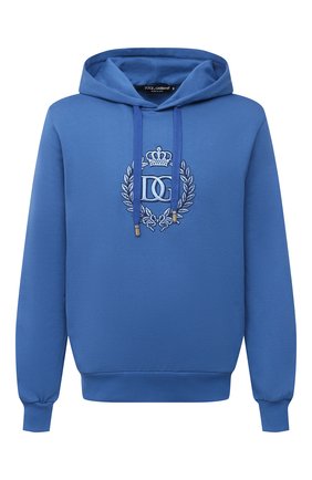Мужской хлопковое худи DOLCE & GABBANA синего цвета по цене 59950 руб., арт. G9TI5Z/G7WZM | Фото 1 Мужской хлопковое худи DOLCE & GABBANA синего цвета, арт. G9TI5Z/G7WZM | Фото 1