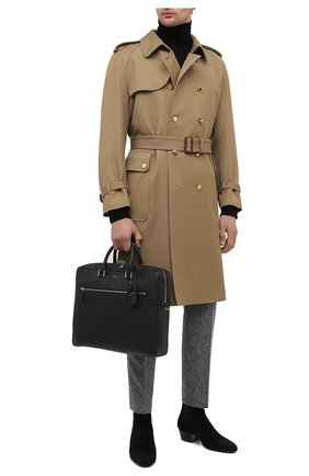 Мужская кожаная сумка для ноутбука SAINT LAURENT черного цвета по цене 152000 руб., арт. 528744/DTI0E | Фото 2 Мужская кожаная сумка для ноутбука SAINT LAURENT черного цвета, арт. 528744/DTI0E | Фото 2