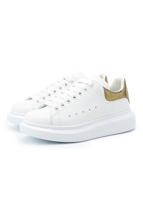 Женские кожаные кеды ALEXANDER MCQUEEN золотого цвета по цене 41450 руб., арт. 553770/WHYBQ | Фото 1 Женские кожаные кеды ALEXANDER MCQUEEN золотого цвета, арт. 553770/WHYBQ | Фото 1