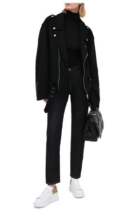 Женские кожаные кеды ALEXANDER MCQUEEN золотого цвета по цене 41450 руб., арт. 553770/WHYBQ | Фото 2 Женские кожаные кеды ALEXANDER MCQUEEN золотого цвета, арт. 553770/WHYBQ | Фото 2