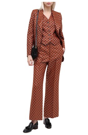 Женский жилет из шерсти и шелка GUCCI коричневого цвета по цене 99000 руб., арт. 619326/ZAD7L | Фото 2 Женский жилет из шерсти и шелка GUCCI коричневого цвета, арт. 619326/ZAD7L | Фото 2