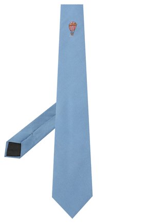 Мужской шелковый галстук LANVIN голубого цвета по цене 10850 руб., арт. 3047/TIE | Фото 2 Мужской шелковый галстук LANVIN голубого цвета, арт. 3047/TIE | Фото 2
