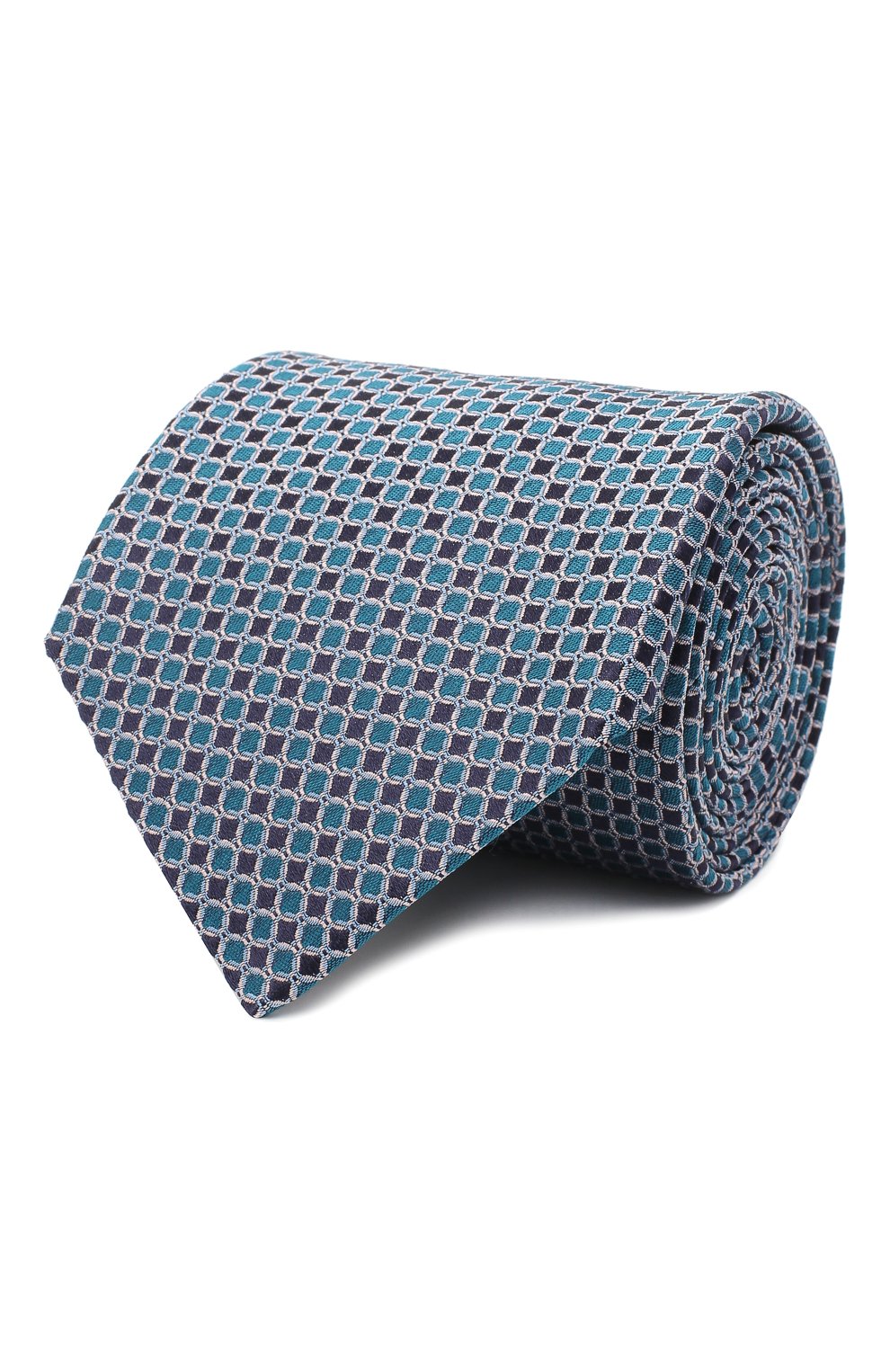 Мужской шелковый галстук LANVIN бирюзового цвета, арт. 3178/TIE | Фото 1