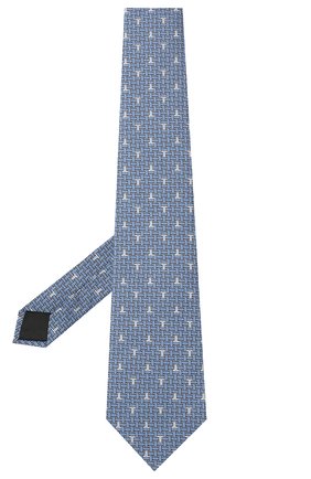 Мужской шелковый галстук LANVIN голубого цвета по цене 10850 руб., арт. 3203/TIE | Фото 2 Мужской шелковый галстук LANVIN голубого цвета, арт. 3203/TIE | Фото 2