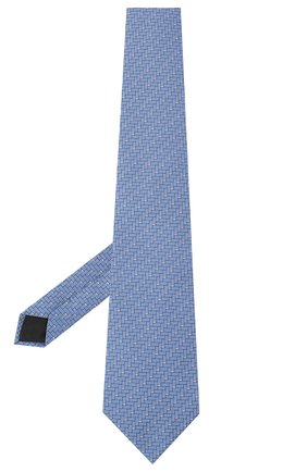 Мужской шелковый галстук LANVIN голубого цвета по цене 10850 руб., арт. 3245/TIE | Фото 2 Мужской шелковый галстук LANVIN голубого цвета, арт. 3245/TIE | Фото 2
