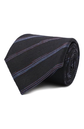 Мужской галстук из шелка и шерсти ERMENEGILDO ZEGNA темно-синего цвета по цене 15200 руб., арт. Z8E33/18H | Фото 1 Мужской галстук из шелка и шерсти ERMENEGILDO ZEGNA темно-синего цвета, арт. Z8E33/18H | Фото 1
