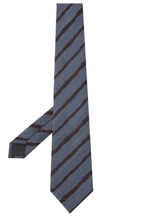 Мужской галстук из шелка и шерсти ERMENEGILDO ZEGNA синего цвета по цене 15200 руб., арт. Z8E33/18H | Фото 2 Мужской галстук из шелка и шерсти ERMENEGILDO ZEGNA синего цвета, арт. Z8E33/18H | Фото 2