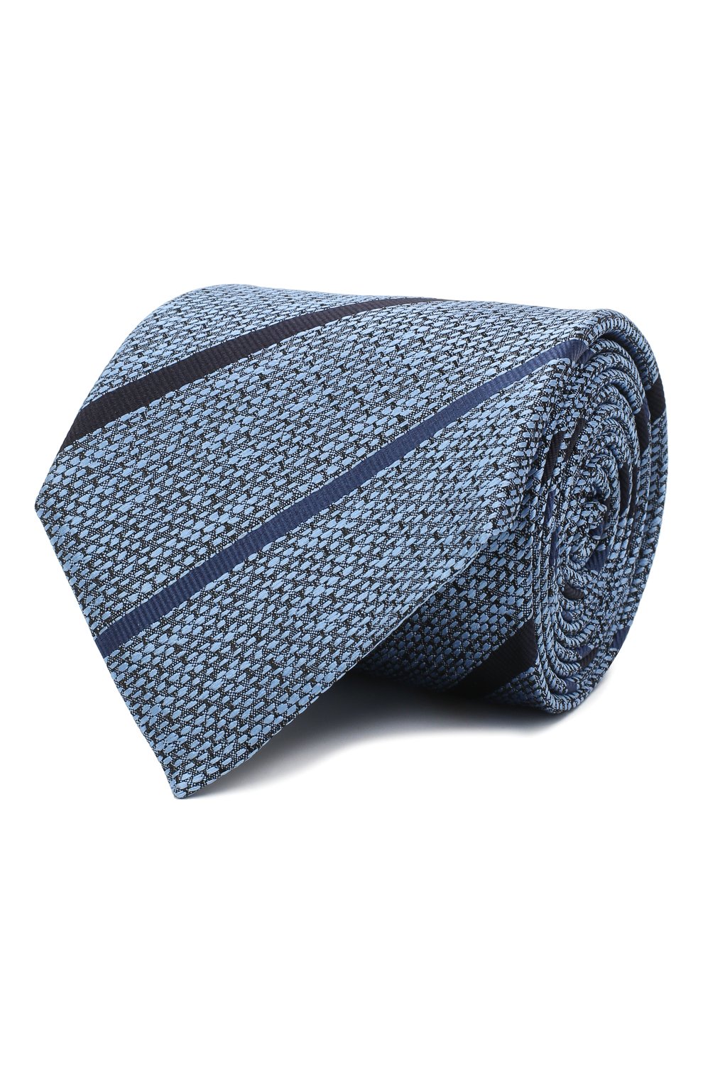 Мужской шелковый галстук ERMENEGILDO ZEGNA голубого цвета, арт. Z8E45/1UM | Фото 1