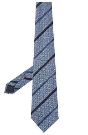 Мужской шелковый галстук ERMENEGILDO ZEGNA голубого цвета по цене 15200 руб., арт. Z8E45/1UM | Фото 2 Мужской шелковый галстук ERMENEGILDO ZEGNA голубого цвета, арт. Z8E45/1UM | Фото 2
