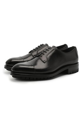 Мужские кожаные дерби BRIONI черного цвета по цене 115500 руб., арт. QE1A0L/P6757 | Фото 1 Мужские кожаные дерби BRIONI черного цвета, арт. QE1A0L/P6757 | Фото 1