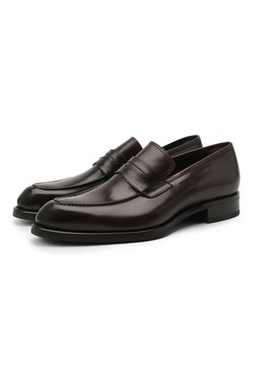 Мужские кожаные пенни-лоферы BRIONI темно-коричневого цвета по цене 85550 руб., арт. QFDL0L/P6757 | Фото 1 Мужские кожаные пенни-лоферы BRIONI темно-коричневого цвета, арт. QFDL0L/P6757 | Фото 1
