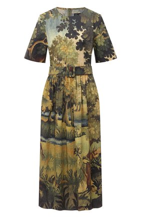 Женское хлопковое платье OSCAR DE LA RENTA зеленого цвета по цене 172000 руб., арт. 20PN204LDP | Фото 1 Женское хлопковое платье OSCAR DE LA RENTA зеленого цвета, арт. 20PN204LDP | Фото 1