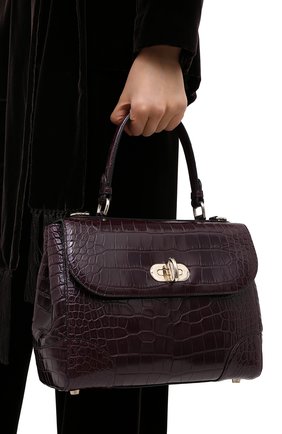 Женская сумка из кожи аллигатора tiffin 27 RALPH LAUREN бордового цвета по цене 1890000 руб., арт. 435619990/AMIS | Фото 2 Женская сумка из кожи аллигатора tiffin 27 RALPH LAUREN бордового цвета, арт. 435619990/AMIS | Фото 2