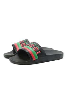 Женские кожаные шлепанцы pursuit GUCCI черного цвета по цене 25700 руб., арт. 632184/DIR00 | Фото 1 Женские кожаные шлепанцы pursuit GUCCI черного цвета, арт. 632184/DIR00 | Фото 1