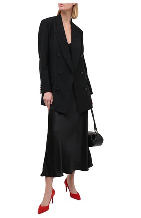 Женская замшевые туфли SANTONI красного цвета по цене 47550 руб., арт. WDA058871HA2TLKSR40 | Фото 2 Женская замшевые туфли SANTONI красного цвета, арт. WDA058871HA2TLKSR40 | Фото 2