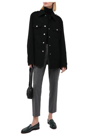 Женские кожаные лоферы SANTONI темно-зеленого цвета по цене 49950 руб., арт. WUQU58984BA1NLESV95 | Фото 2 Женские кожаные лоферы SANTONI темно-зеленого цвета, арт. WUQU58984BA1NLESV95 | Фото 2