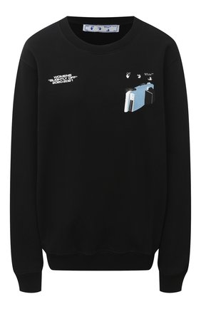 Женский хлопковый свитшот OFF-WHITE черного цвета по цене 49550 руб., арт. 0WBA055F20JER0101001 | Фото 1 Женский хлопковый свитшот OFF-WHITE черного цвета, арт. 0WBA055F20JER0101001 | Фото 1