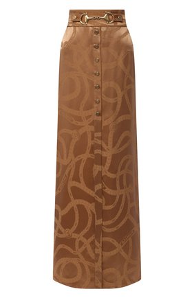 Женская юбка из шелка и вискозы BALMAIN темно-бежевого цвета по цене 193500 руб., арт. UF04723/S068 | Фото 1 Женская юбка из шелка и вискозы BALMAIN темно-бежевого цвета, арт. UF04723/S068 | Фото 1 (Материал внешний: Шелк, Вискоза; Женское Кросс-КТ: Юбка-одежда; Стили: Романтичный; Длина Ж (юбки, платья, шорты): Макси)