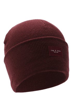 Женская шерстяная шапка RAG&BONE бордового цвета по цене 10400 руб., арт. WJK20FS008XH08 | Фото 1 Женская шерстяная шапка RAG&BONE бордового цвета, арт. WJK20FS008XH08 | Фото 1