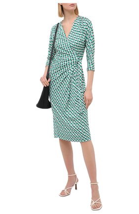 Женское шелковое платье DIANE VON FURSTENBERG зеленого цвета по цене 61750 руб., арт. 15040DVF | Фото 2 Женское шелковое платье DIANE VON FURSTENBERG зеленого цвета, арт. 15040DVF | Фото 2